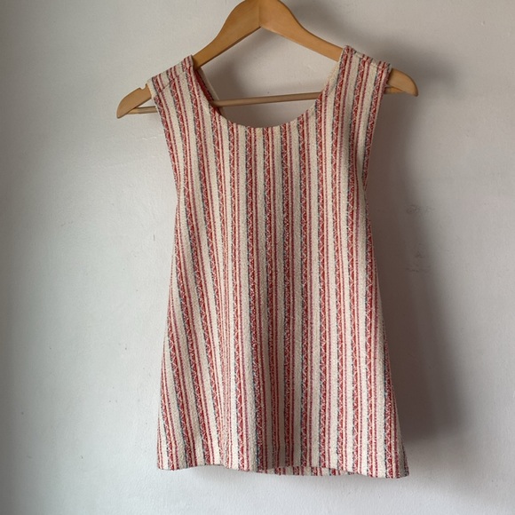 Madewell Tops - Madewell S Bouclé Stripe Cross-Back Tank Top